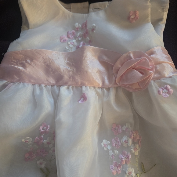 Lu Princess Pink and White Floral Dress-Size 24mos - Picture 3 of 8